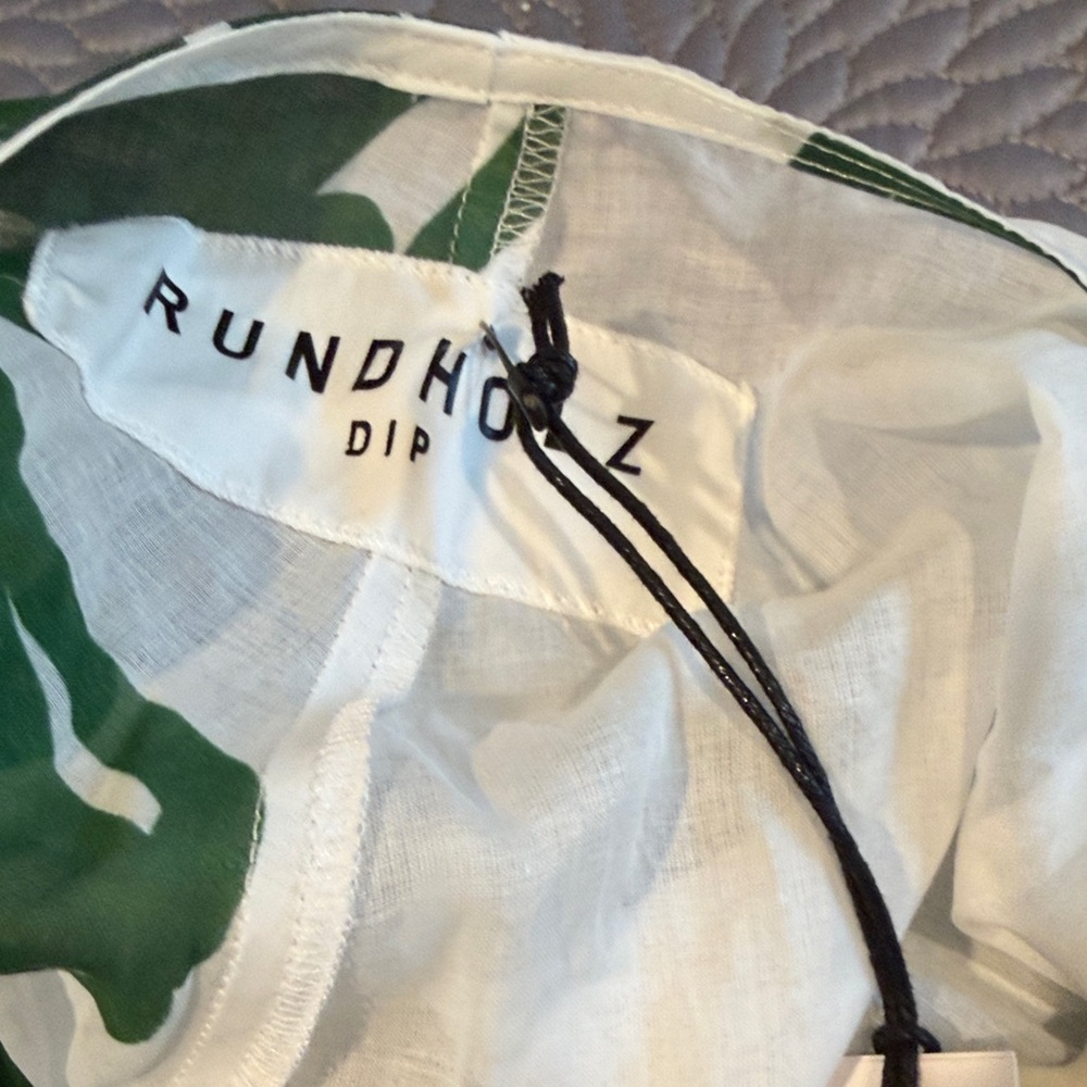 Rundholz White and Green Tunic with matching racer back knit tank dress(bw) - Picture 2 of 12